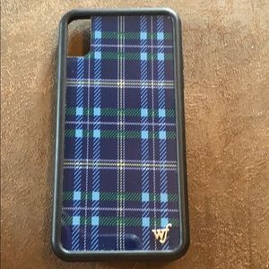 Wildflower IPhone XS Max Blue Plaid Case